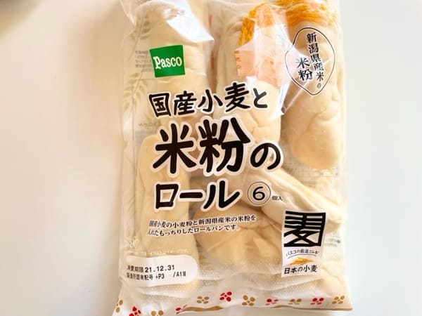 国産小麦と米粉のロール